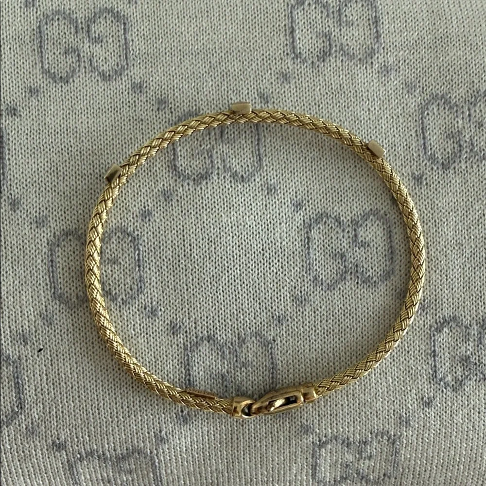 Chic 14k Yellow Gold & Diamonds Women's Bracelet - Picture 6 of 6